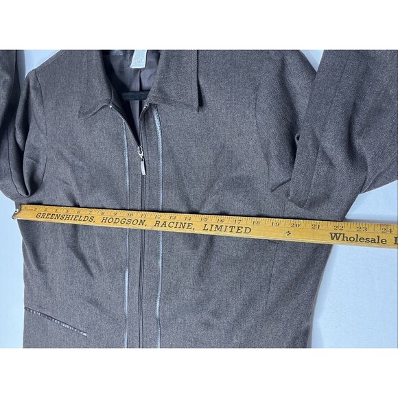 Jex Collection Women’s 2 Piece Brown Suit Skirt & Jacket Blazer Set Size 16 (46) - Picture 11 of 16